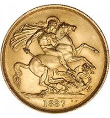 Sterlina oro Vittoria "coronata" 2