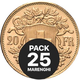 Pack da 25 Marenghi oro (anni e paesi misti)