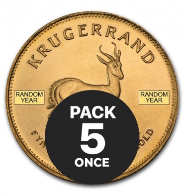 Pack da 5 once d'oro (anni e paesi...