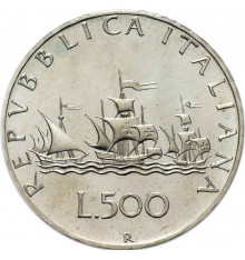 500 Lire Caravelle in argento