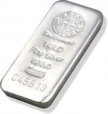 Lingotto argento puro Argor Heraeus 1.000 grammi