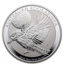 Australia Kookaburra 10 once argento
