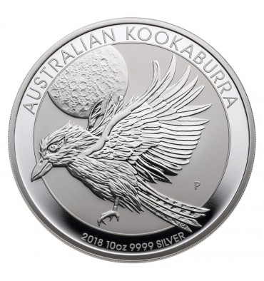 Australia Kookaburra 10 once argento