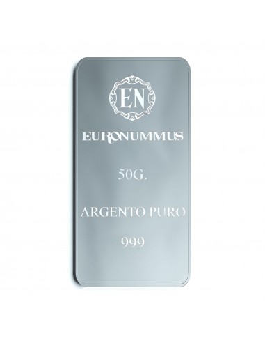 Lingotto argento puro EN 50 grammi