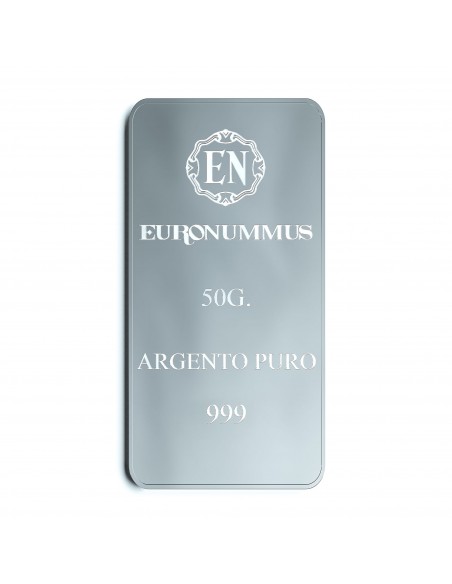 Lingotto argento puro EN 50 grammi