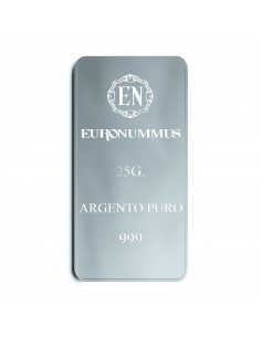 Lingotto argento puro EN 25 grammi