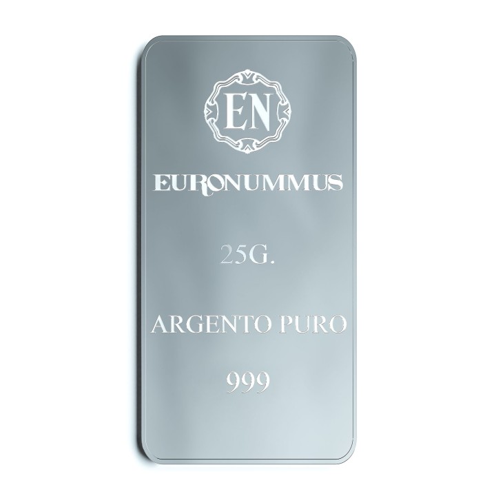 Lingotto argento puro EN 25 grammi