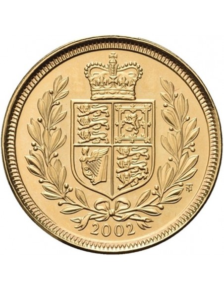 Sterlina oro 2002 stemmata (FIOR DI CONIO)