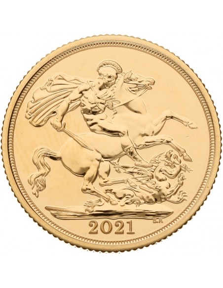 Mezza Sterlina oro 2021 (FIOR DI CONIO)