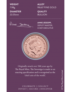 Sterlina oro 2022 Platinum Jubilee in blister (FIOR DI CONIO) 2