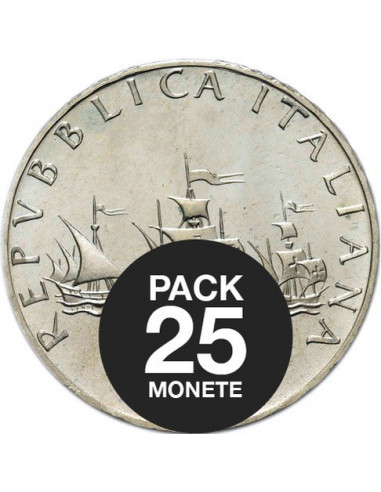 Pack da 25 x 500 Lire in argento