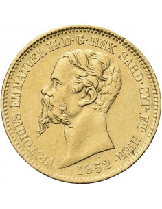 Marengo 20 Lire Vittorio Emanuele II Regno di Sardegna (Italia) collo lungo