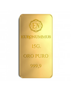 Lingotto oro puro EN 15 grammi