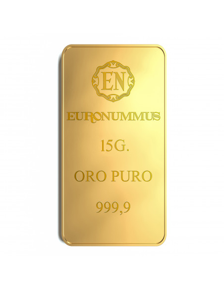 Lingotto oro puro EN 15 grammi