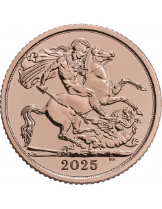 Mezza Sterlina oro 2025 - Re Carlo III (FIOR DI CONIO)