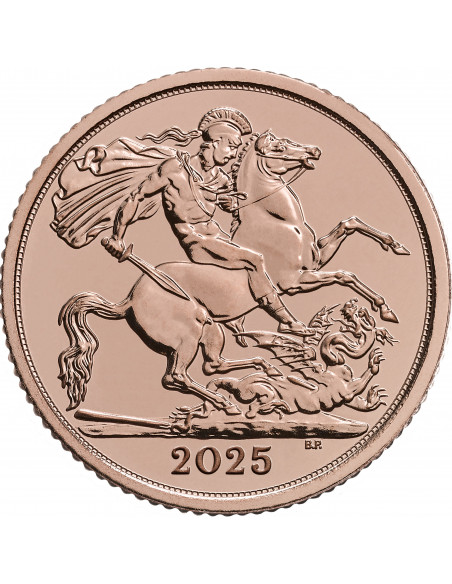 Mezza Sterlina oro 2025 - Re Carlo III (FIOR DI CONIO)