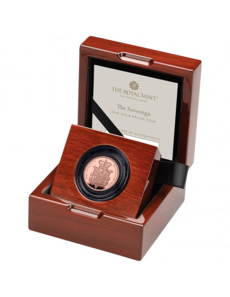 Sterlina oro 2025 - Re Carlo III Scudo Araldico PROOF