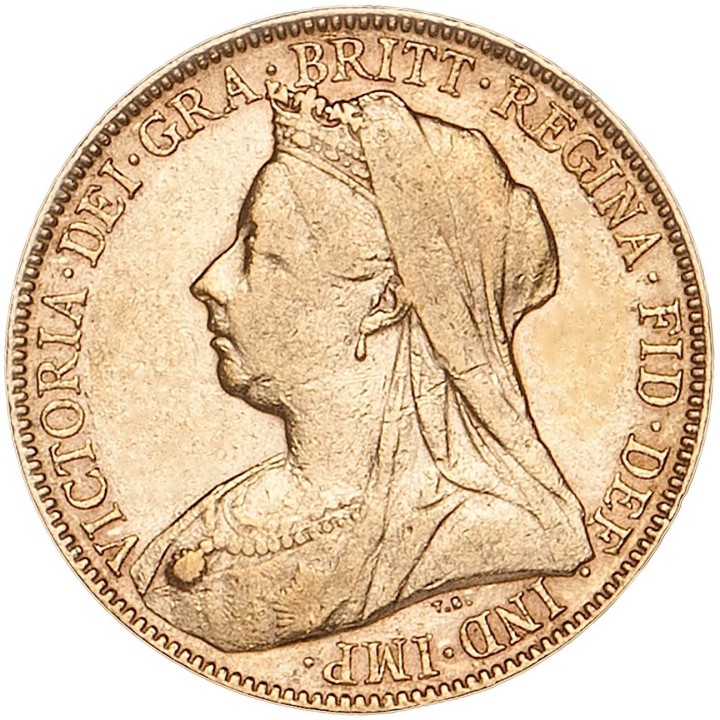 Sterlina oro Vittoria "Velata"