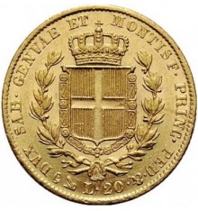 Marengo 20 Lire Carlo Alberto (Italia) 2
