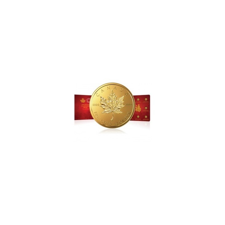 Moneta d'oro Foglia d'Acero (Maple Leaf) da 1 gr (FIOR DI CONIO) oro puro - Euronummus SpA