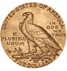 5 Dollari d'oro Testa Indiano 2