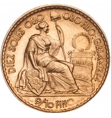 Perù 10 Soles oro