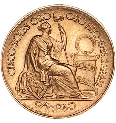 Perù 5 Soles oro