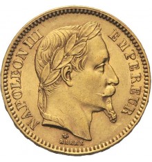 Marengo 20 Franchi Napoleone III testa laureata (Francia)