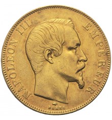 Marengo 20 Franchi Napoleone III testa nuda (Francia)